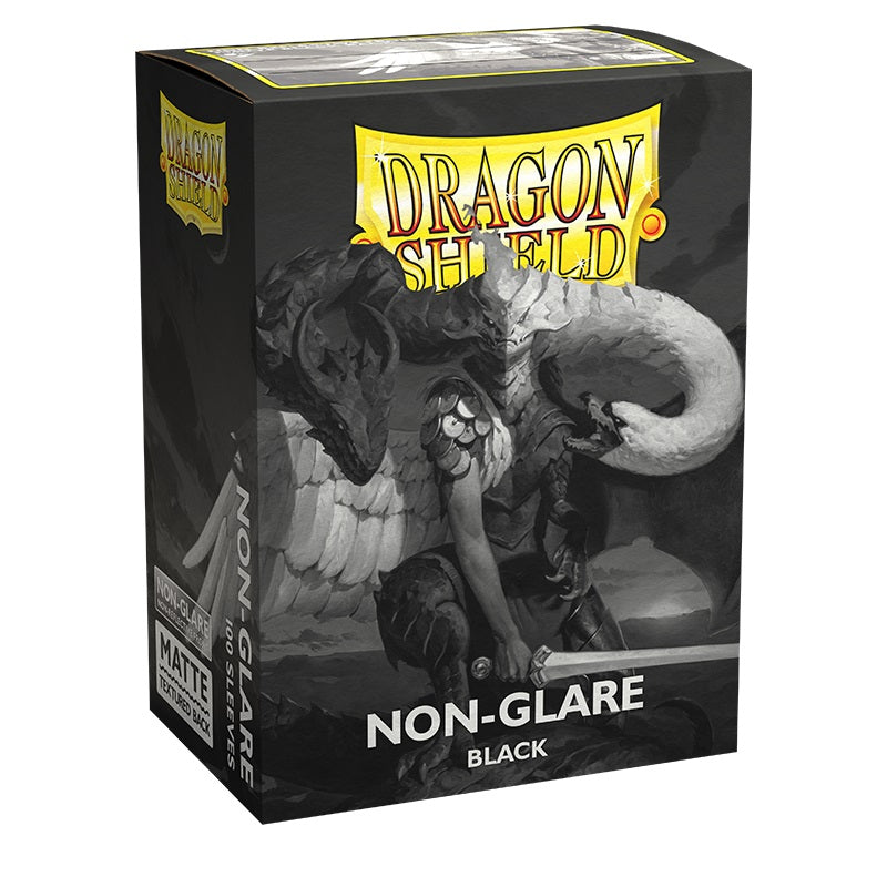 63x88 Black Non-Glare MATTE Sleeves - Dragon Shield - Box 100