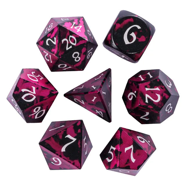 Alum Dice PINK WHITE - Games World Dice