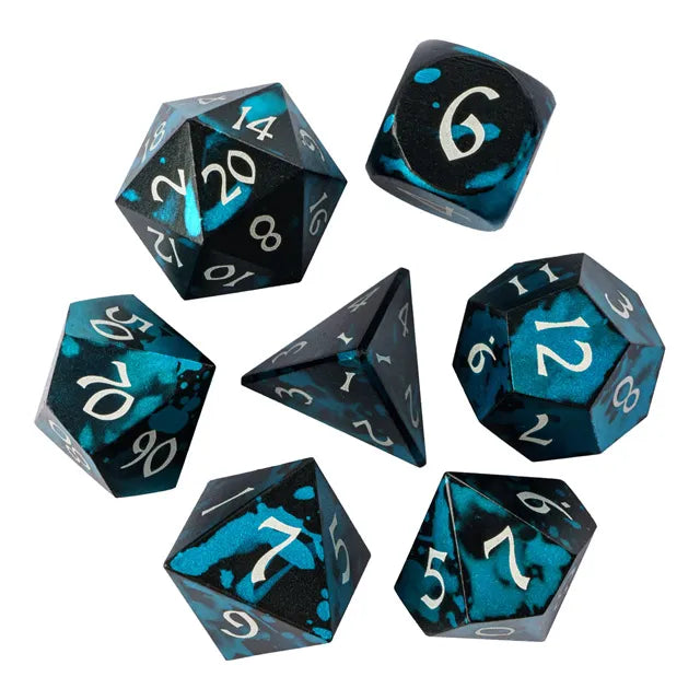 Alum Dice BLUE WHITE - Games World Dice