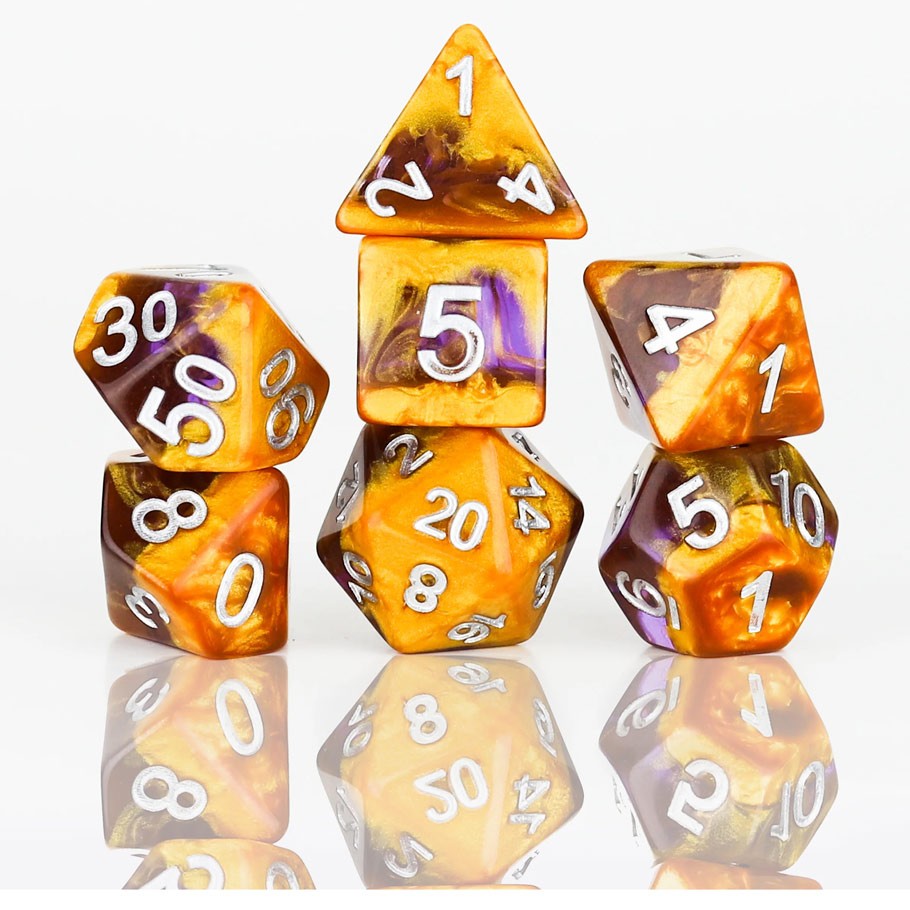 Amethyst Geode - 7 Dice Set