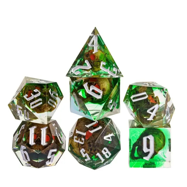 Skull Dice GREEN/RED- Games World Dice