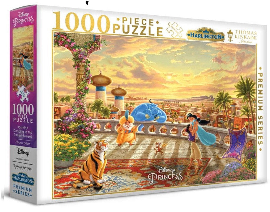 Disney Jasmine Dancing in the Desert Sunset 1000 pieces - Harlington Thomas Kinkade