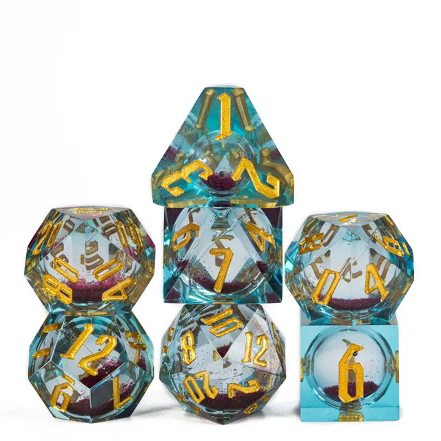 Liquid Core Dice BLUE RED - Games World Dice