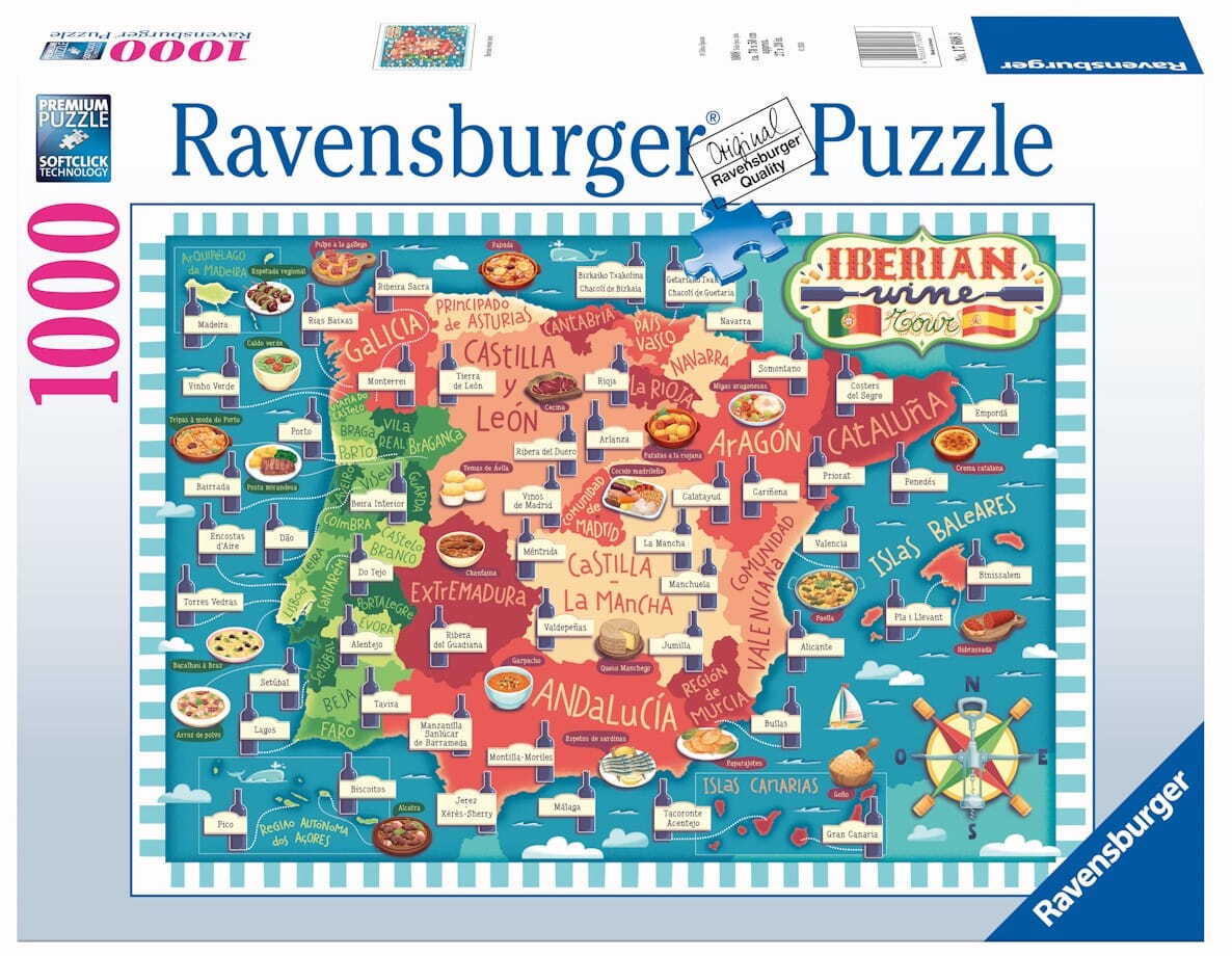 Map of Iberia - Wine 1000pc Ravensburger