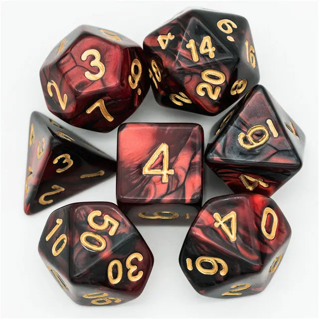 Molten Swirl Red/Black - Games World Dice