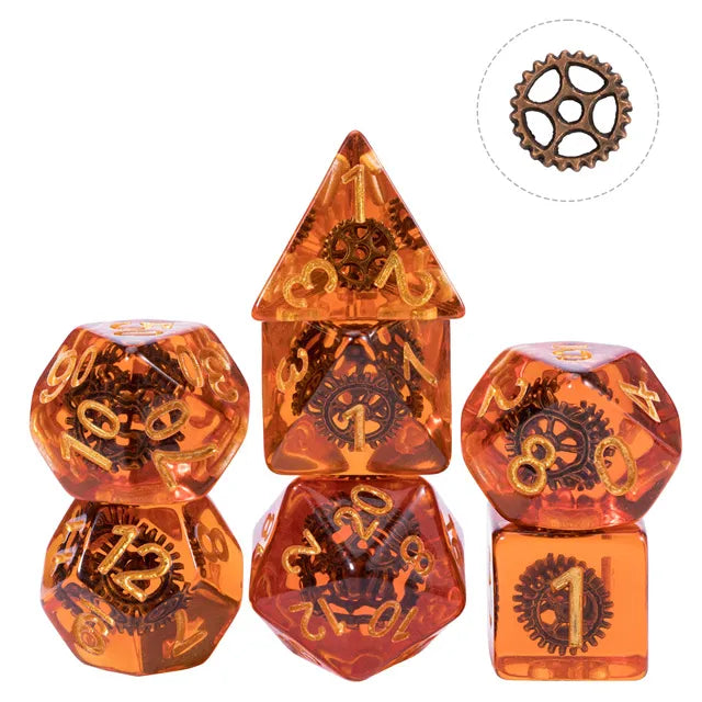 Gear Wheel Dice RED COPPER - Games World Dice