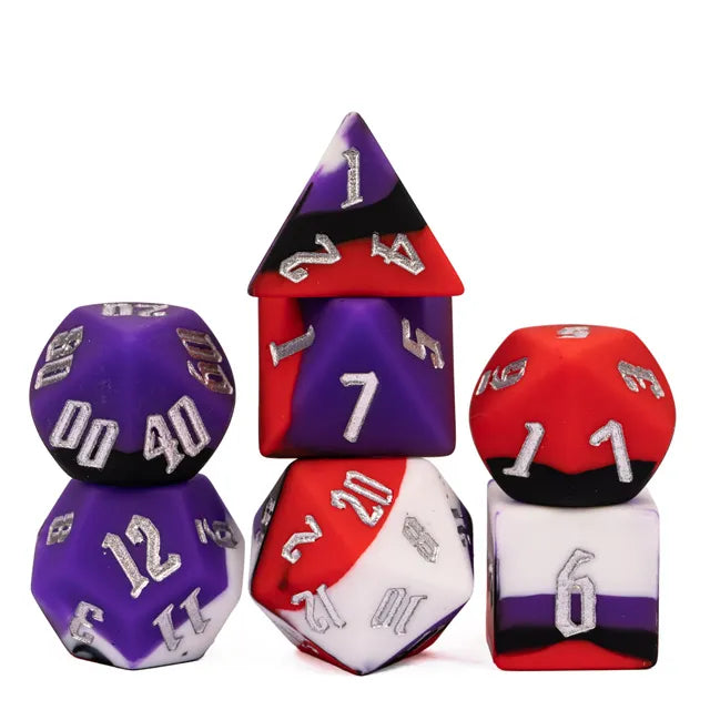 Sili Dice  PURPLE BLACK RED- Games World Dice