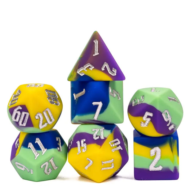 Sili Dice  PURPLE YELLOW BLUE GREEN- Games World Dice