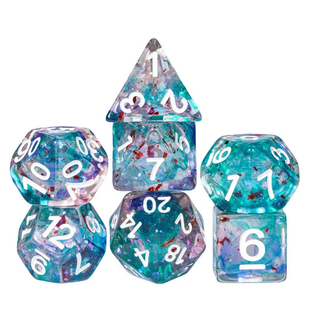 Swirl Foil Blue/Green/Red - Games World Dice