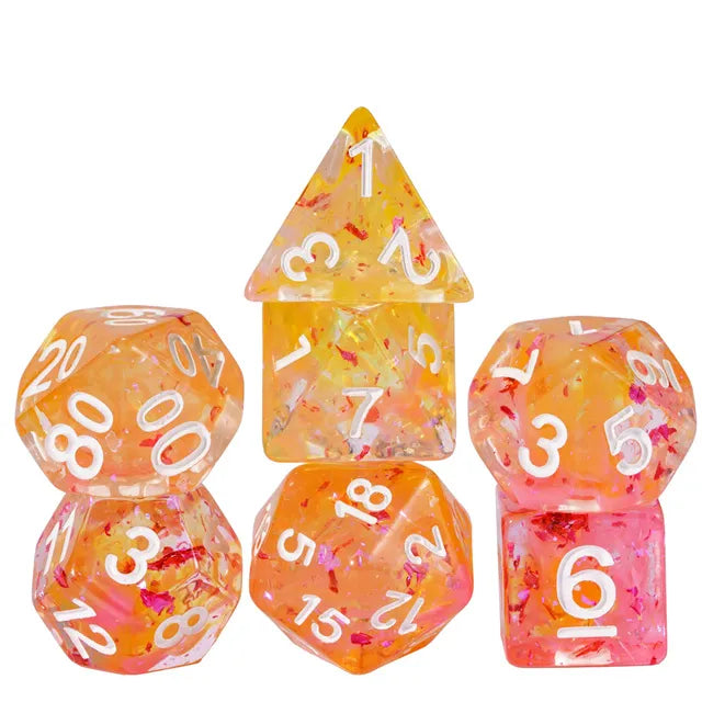 Swirl Foil Yellow/Red - Games World Dice