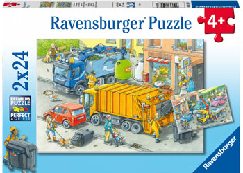 Working Trucks Puzzle 2x24pc