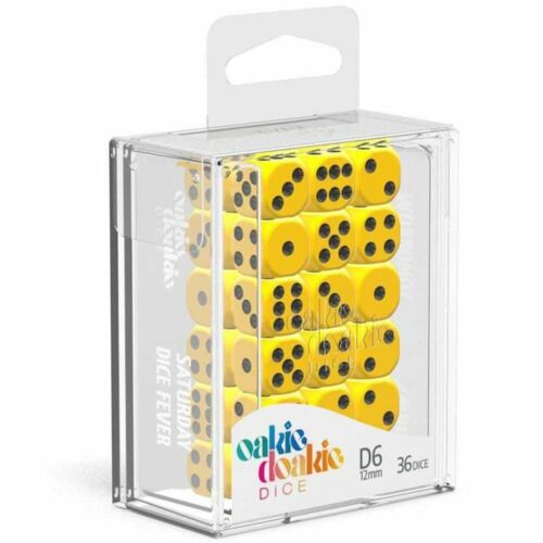 Solid- Yellow (36) - D6 12 mm Oakie Doakie Dice