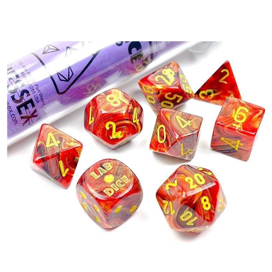 Vortex Underword/yellow Polyhedral 7-Die Set