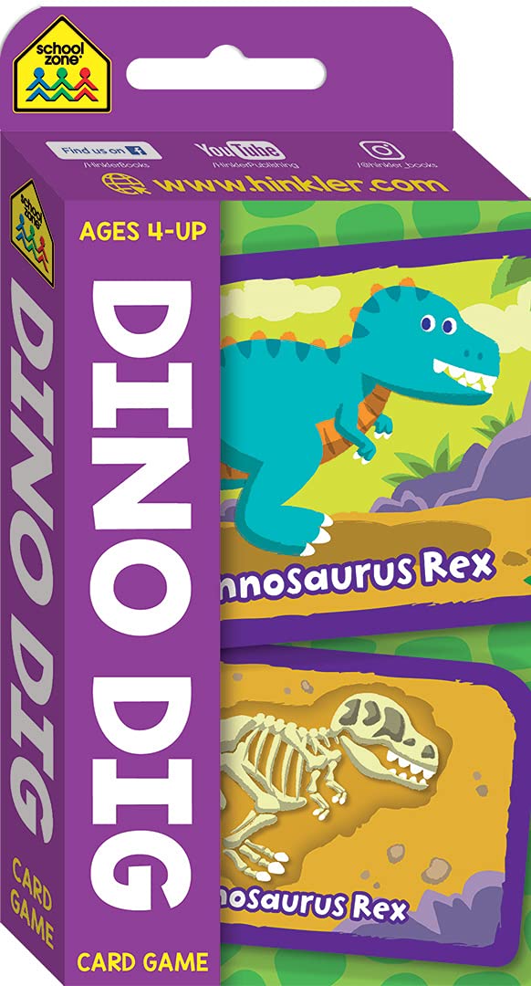 DINO DIG CARD GAME - School Zone Flashcards