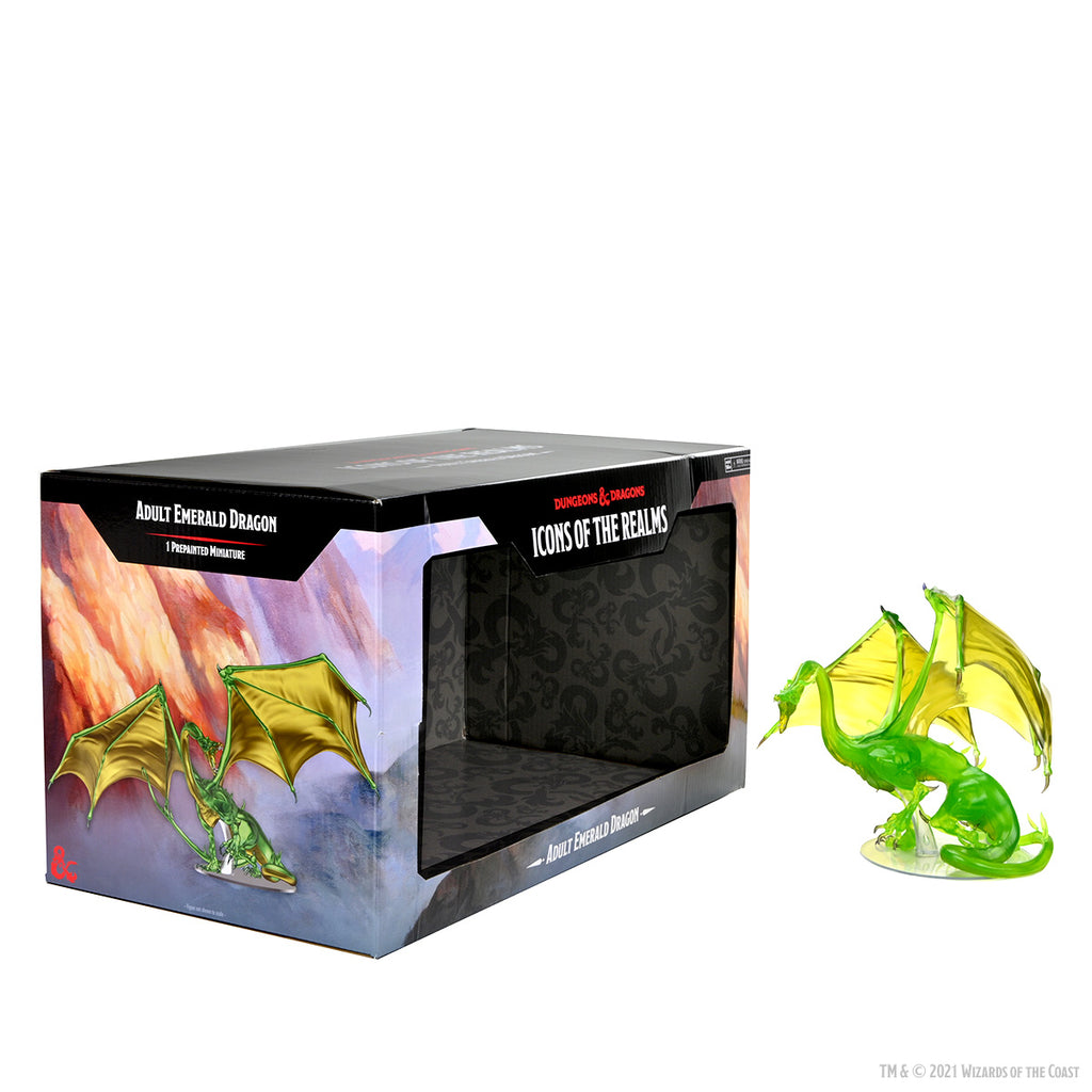 Adult Emerald Dragon Premium Figure - D&D Icons of the Realms