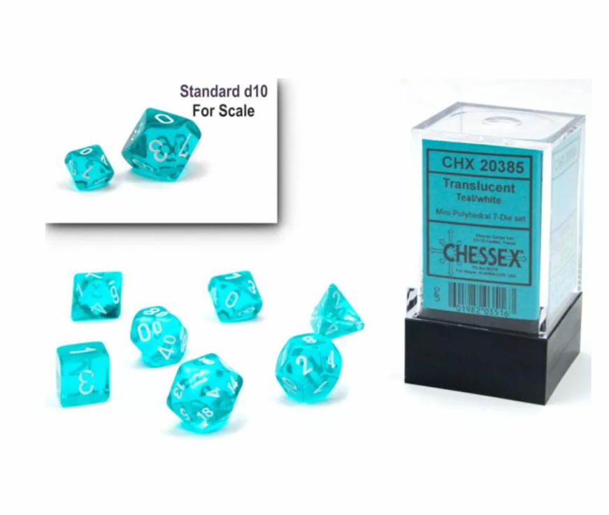 CHX 20385 Mini Translucent Teal/White