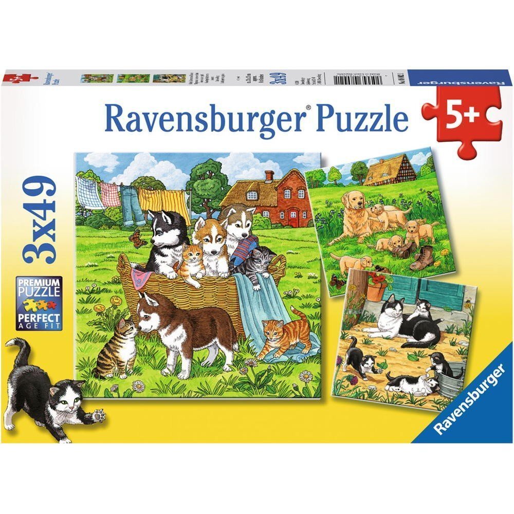 Cats and Dogs Puzzle 3x49pc