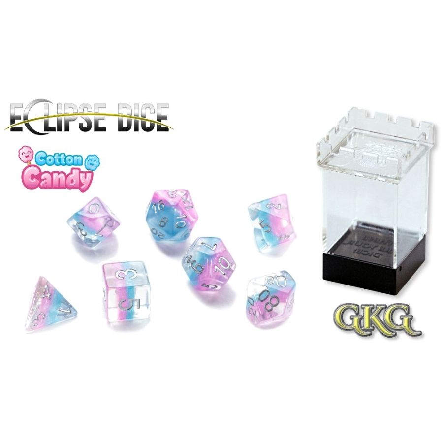 Cotton Candy - Eclipse Dice (Set of 7 Polyhedral Dice)