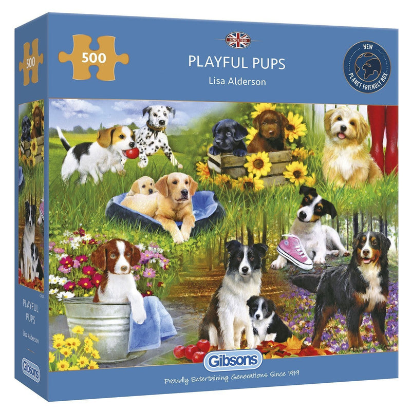 Playful Pups 500pc - Gibsons