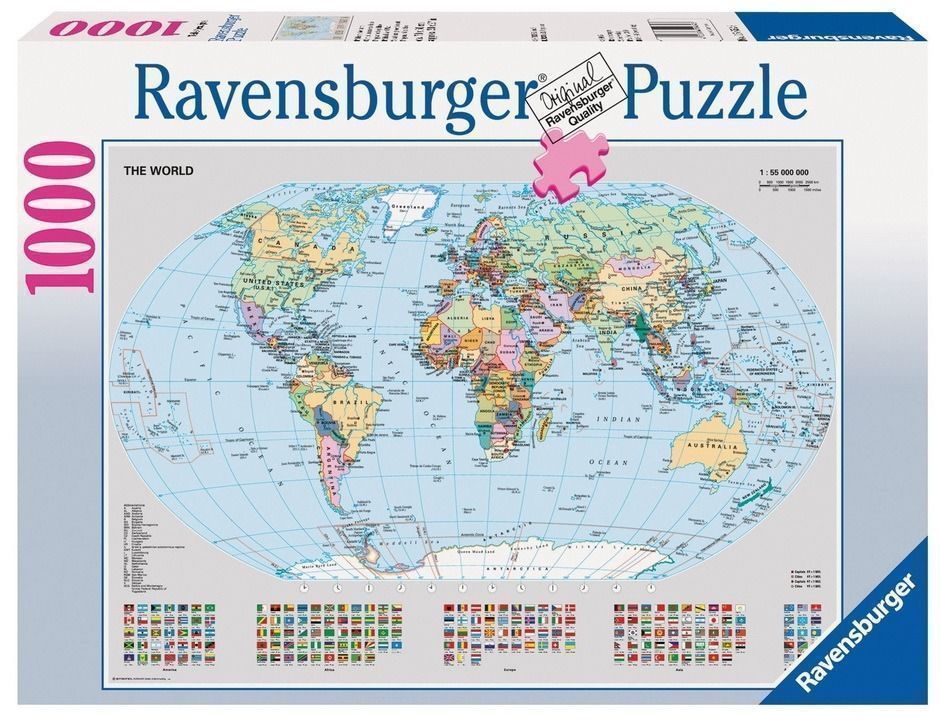 Political World Map Puzzle 1000pc