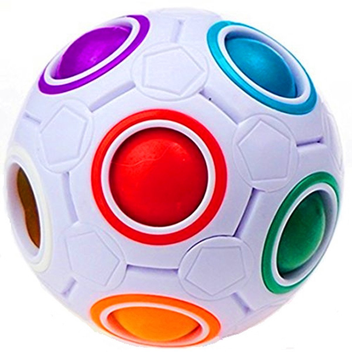 Rainbow Ball White - Rubiks