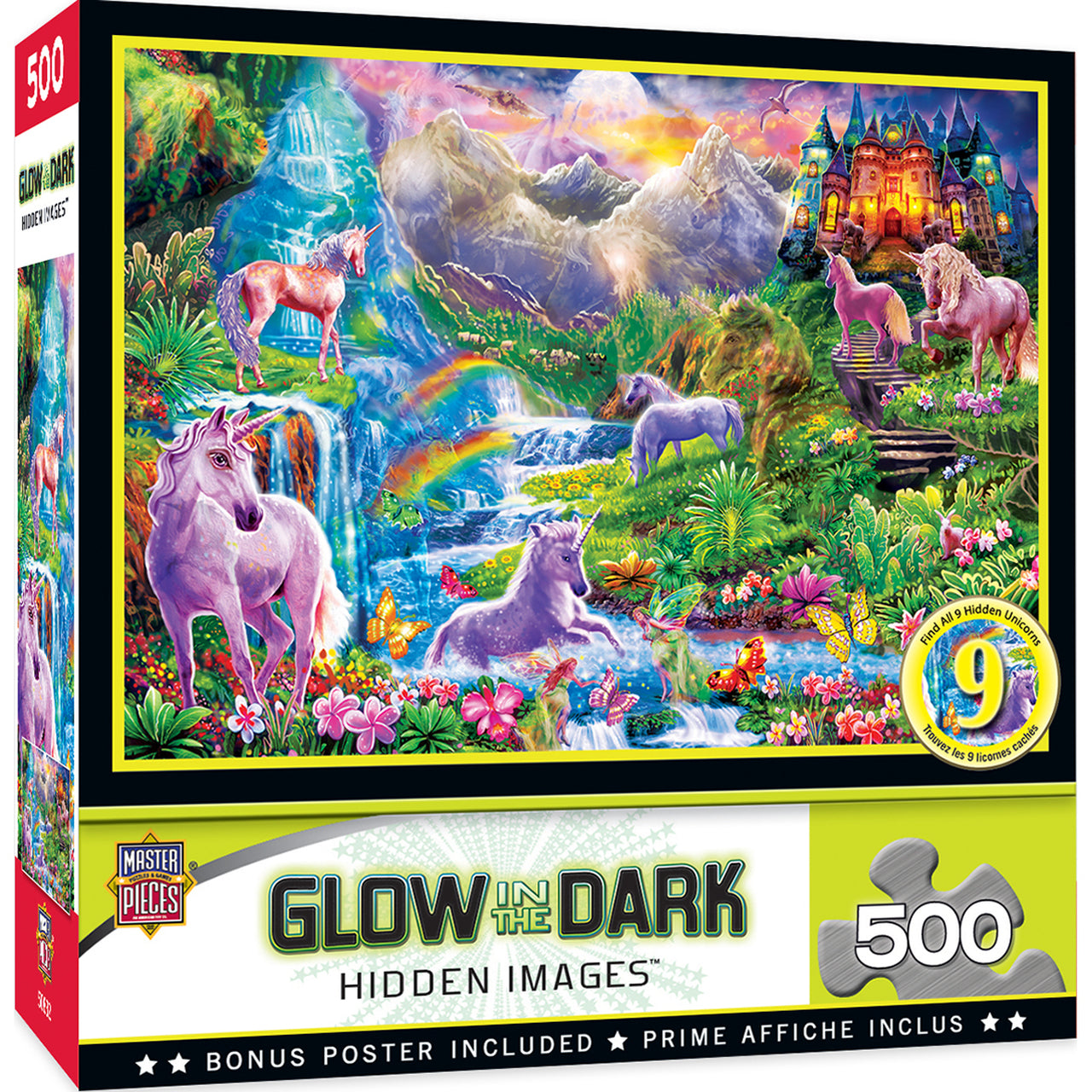 Unicorns Retreat - Hidden Image Glow in the Dark - 500pc Masterpiece