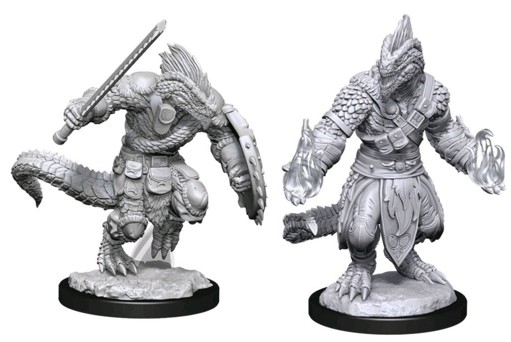 Lizardfolk Barbarian & Cleric - D&D Nolzurs Marvelous Unpainted Miniatures