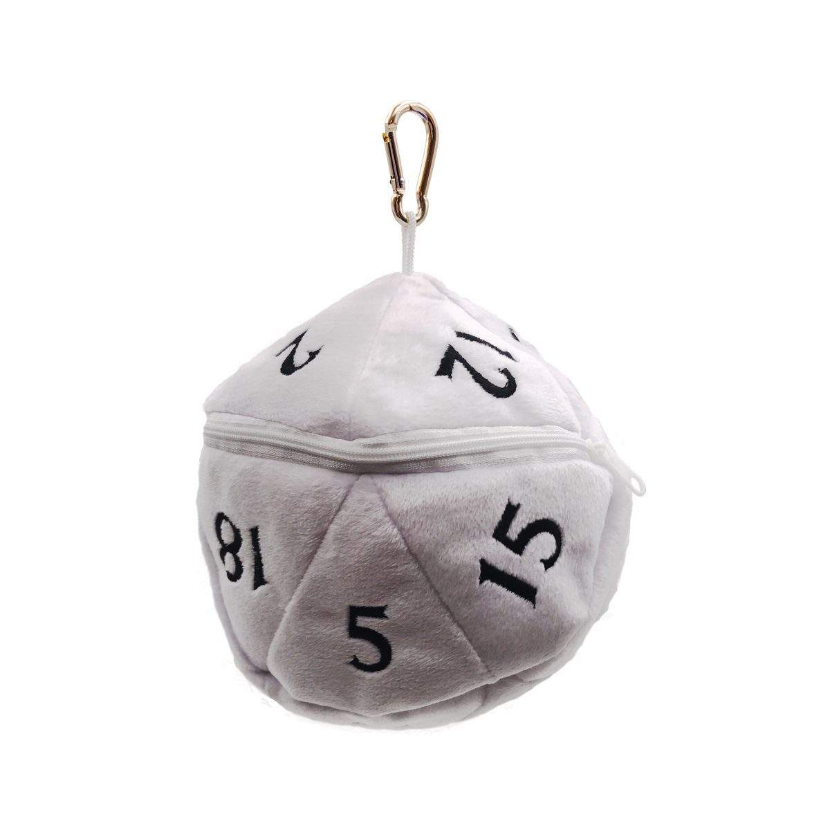 White D20 Plush Dice Bag - Dungeons & Dragons