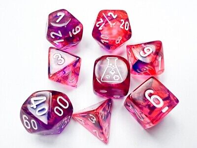 Nebula Black Light Special/White Polyhedral 7-Die Set