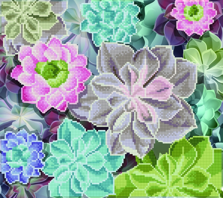 SUCCULENTS - DIAMOND ART