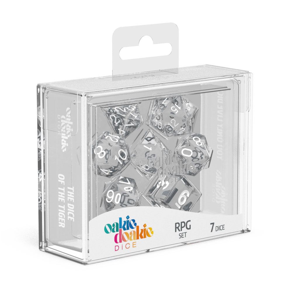 Clear - Translucent RPG Dice - 7 Set Oakie Doakie Dice